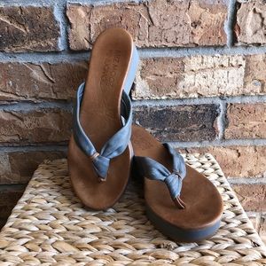 Miz Mooz - Leather Platform Sandals gray